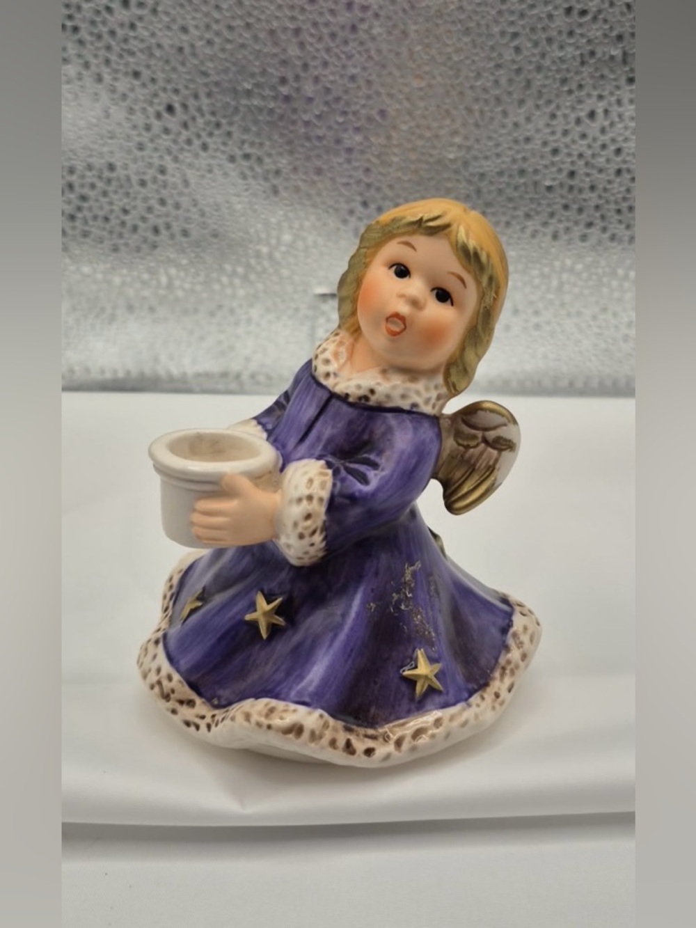Goebel Märchenhafte Weihnacht Fabulous Christmas Angel Candle Holder Vintage 70s